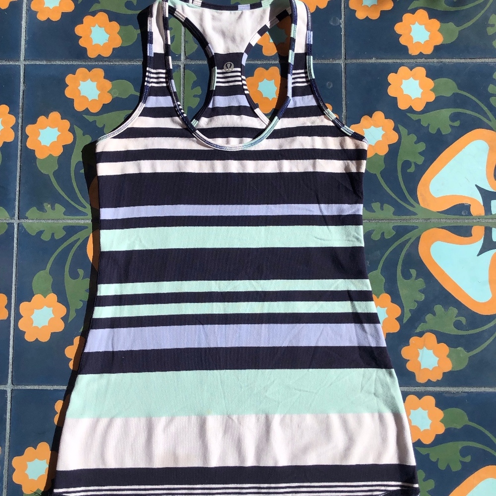 Cool Racerback "Discover Stripe White Deep Indigo"